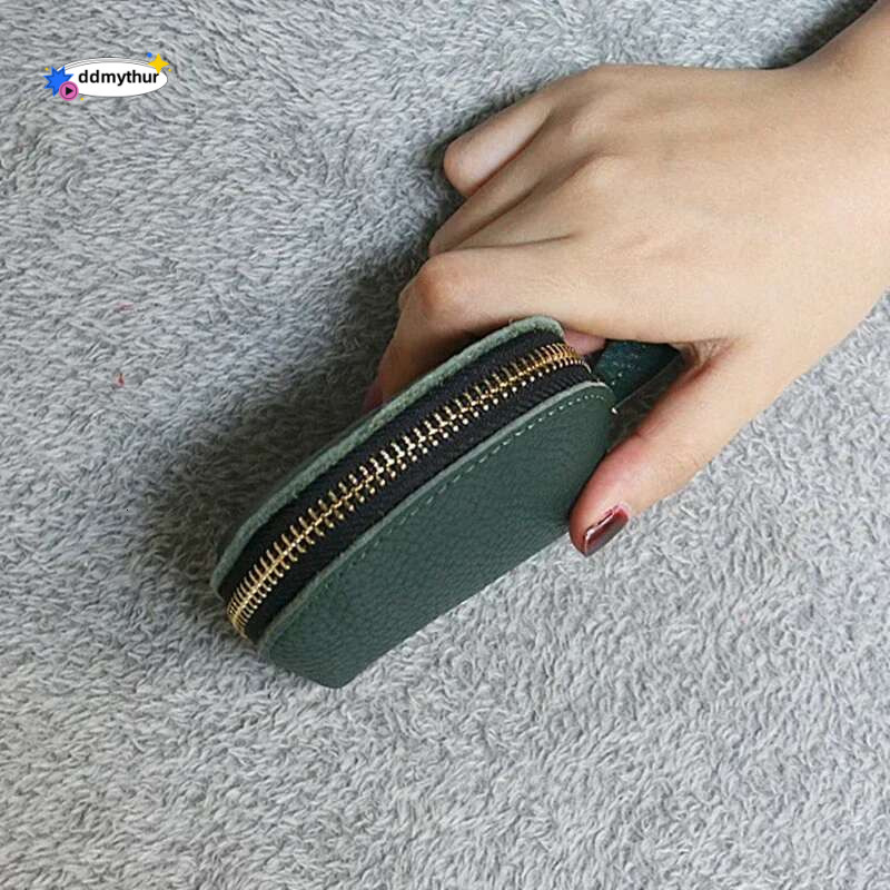 Fashion Style Shell Change Genuine Leather Key Coin Storage Bag Women Zipper Small Wallet Mini Purse ddmythur