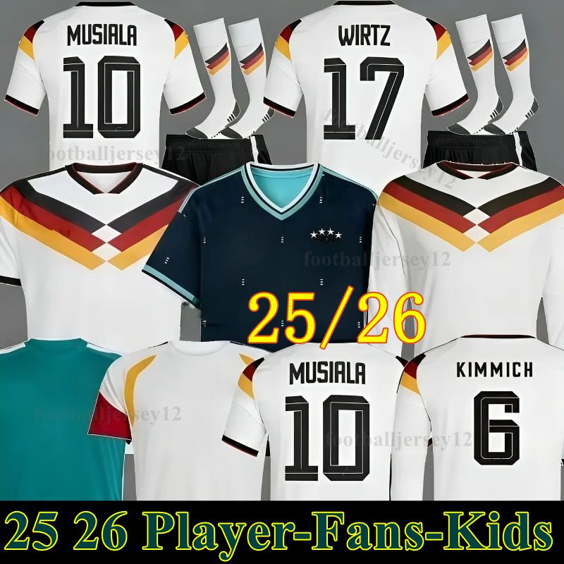 Germany Jersey 2026 World Cup 125TH Musiala Wirtz Havertz Kimmich Soccer Jerseys Deutschland Trikot KROOS Tah RUDIGER Raum MULLER 26 27 Football Shirt Kid Kits