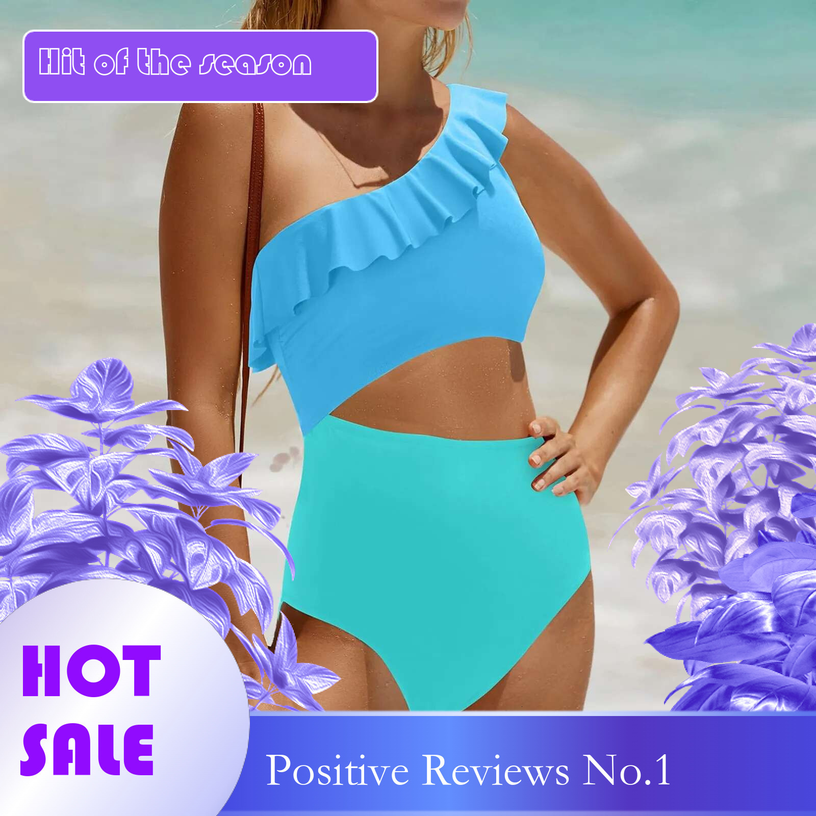 Dongdumaoyi Solid One Shoulder Ruffled Swimwear Women Sexy Push Up Hollow Piece Swimsuit Monokini Backless Summer Bathing Suit