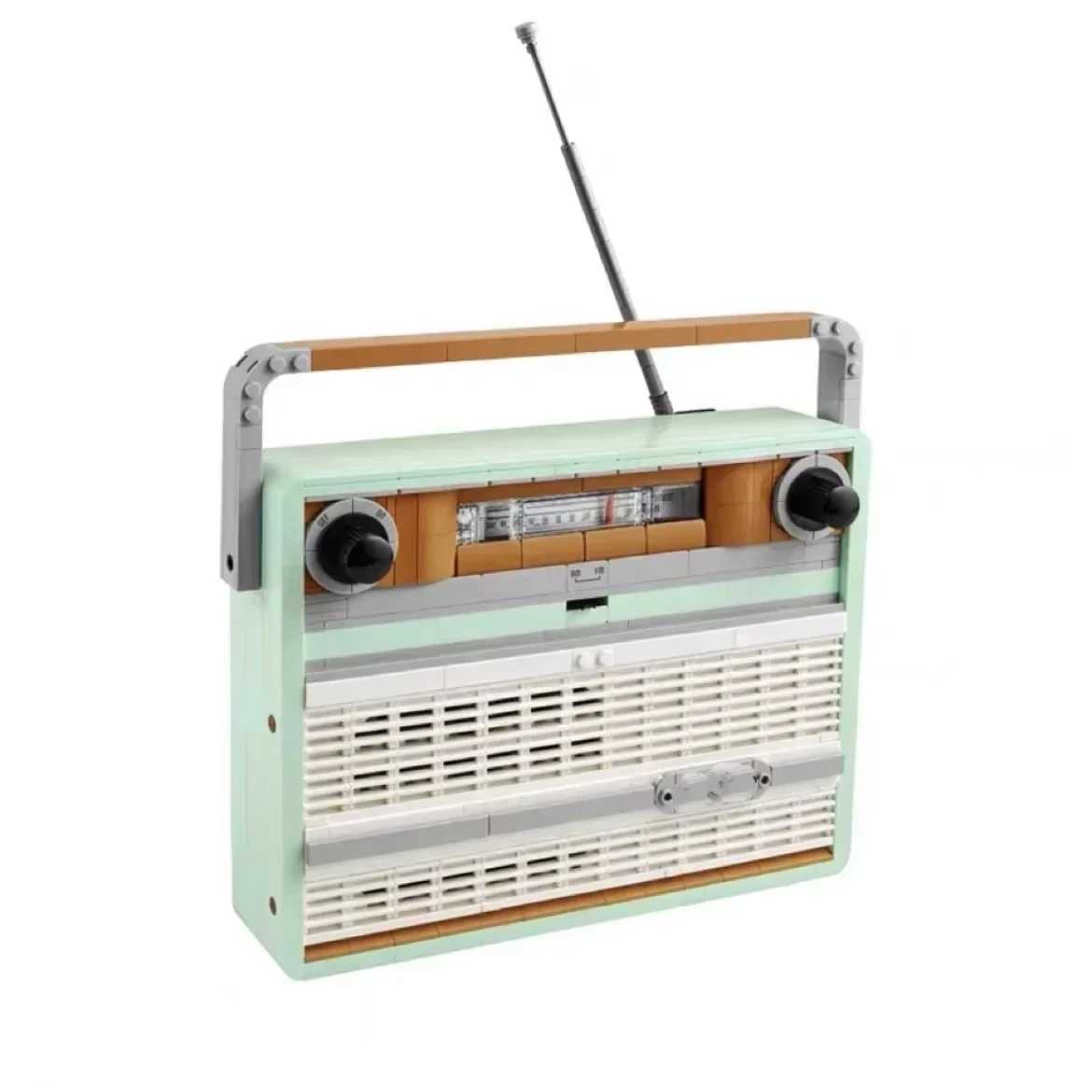New innovative icon retro radio model brick transistor radio brick building block kit toy childrens gift adult holiday birthday W250408
