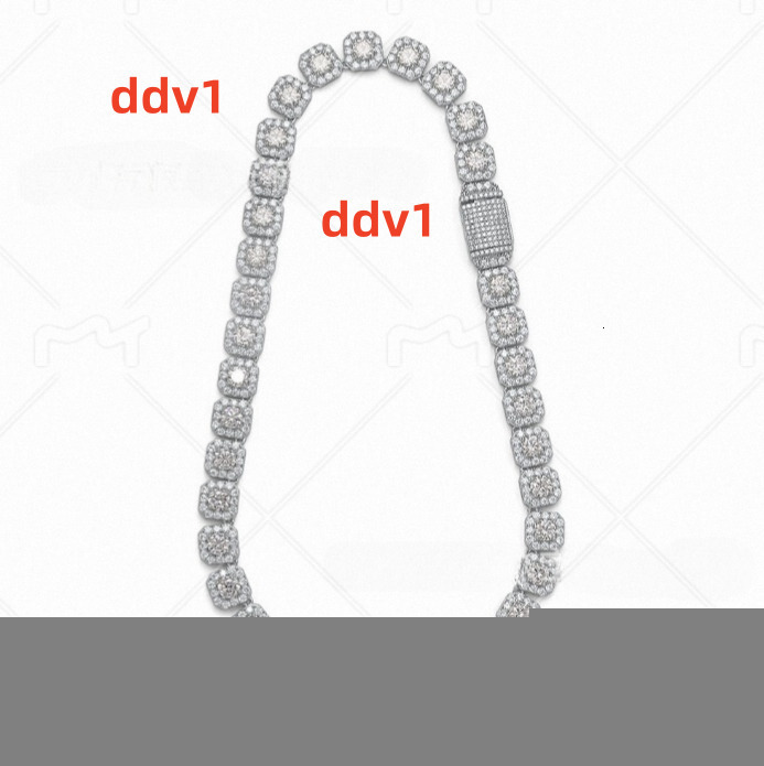 14mm 2ct D VVS1 Grade Big Moissanite Tennis Chain Necklace Iced Mossanite Jewelry