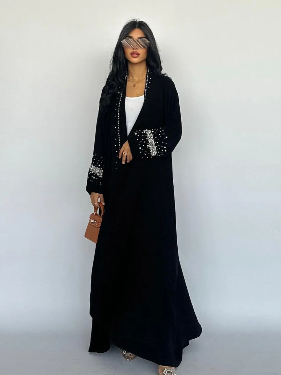 Eid al Fitr Muslim Diamond Pearl Abaya Womens Shawl Abayas Jarabia Party Dress Dubai Kaftan Vishidos Lagos Robe 250409