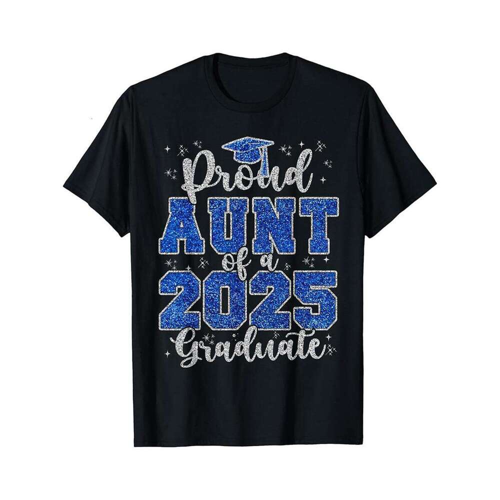 Designer T shirt Proud Aunt Of A 2025 Graduate Class of 2025 Graduation - 220g Tshits