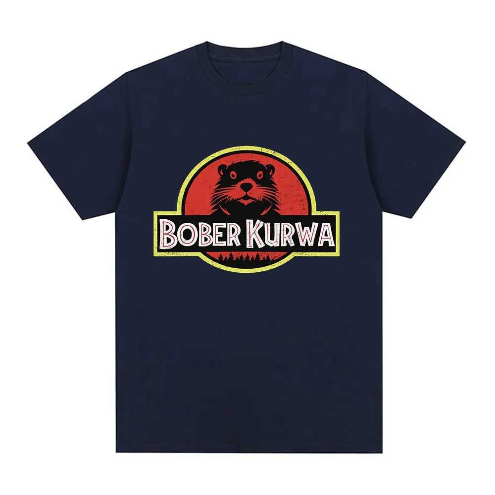 Bober Kurwa Bobr Funny Meme Graphic T-shirt Mens Fashion Hip Hop Short Sleeve Loose T-shirt 100% Cotton Comfortable T-shirtXJ250409