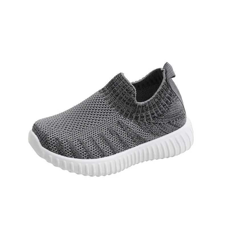 Childrens knitted casual shoes sports shoes for boys and girls slip on non slip breathable running shoes for children aged 2-8 Zapatos X250409