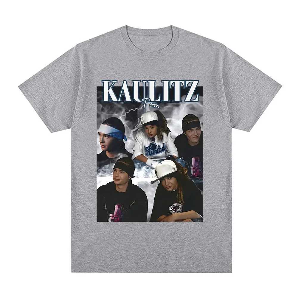 Tom Kaulitz Graphic T-shirt Mens Hip Hop Punk Gothic T-shirt Cotton Oversized Short Sleeve T-shirtXJ250409