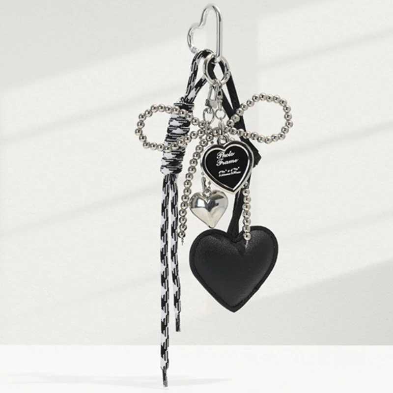 PU womens rope keychain bow charm pendant keychain jewelry girl gift bag decorationXJ250409