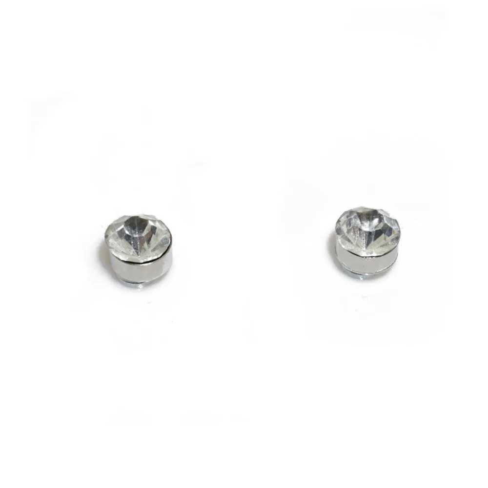 24Pcs/Set Crystal Rhinestone Magnet Earring Puck Women Mens Magnetic Fake No Piercing Clip Earring Jewelry Making Accessories Z250408
