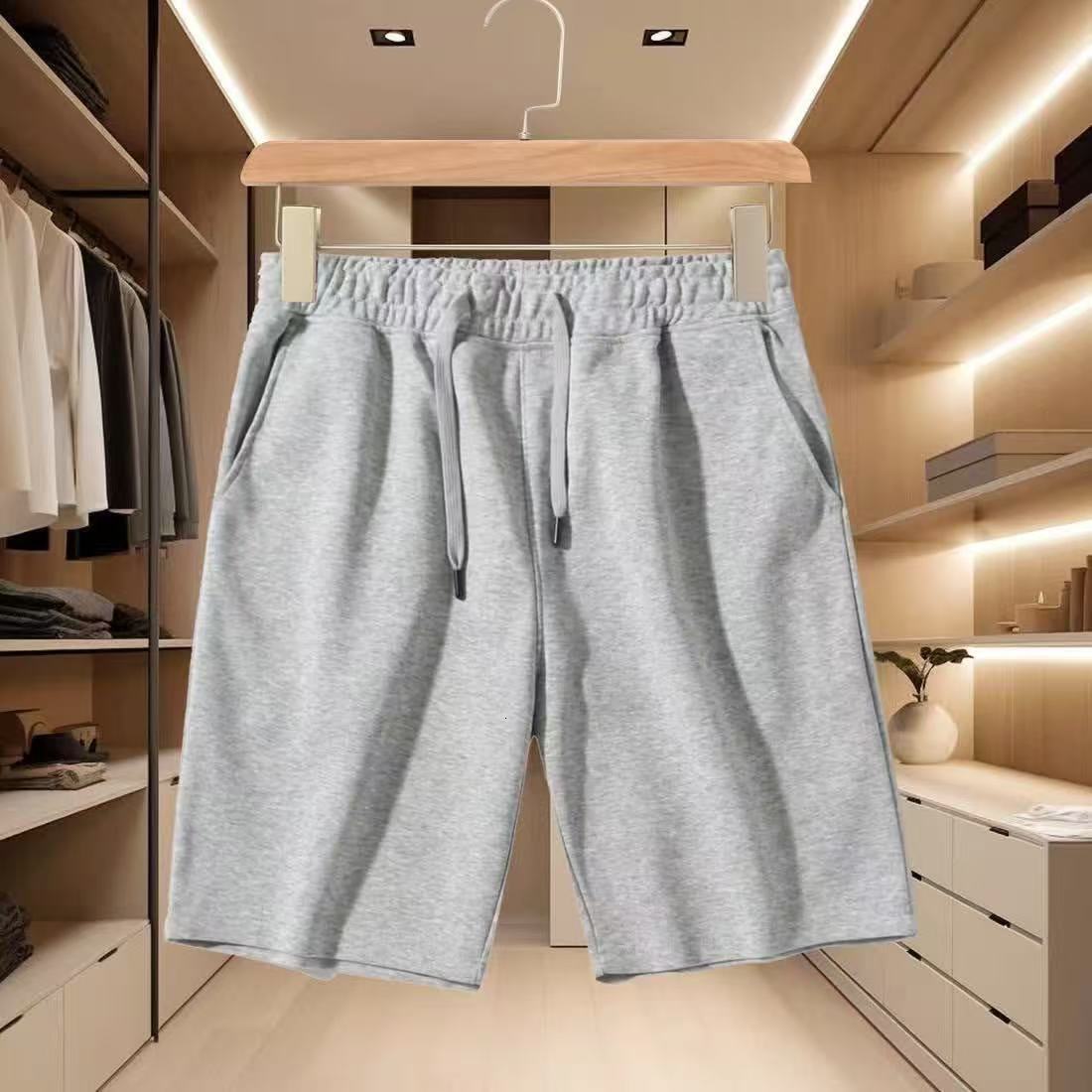 2025 New Designer Men Shorts New Style Cotton Shorts For Men Summer Solid Color Versatile Sports Five Quarter Mid Waist Casual Loose Pants