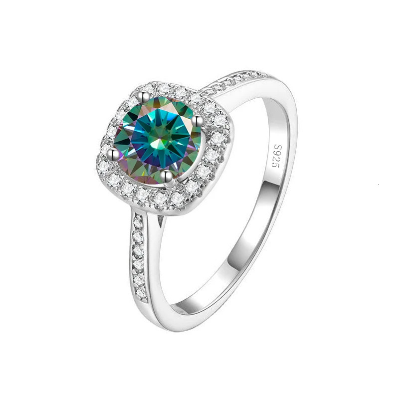Joyce Jelly 1-carat Colored Diamond Ring Womens Classic 925 Pure Silver Wedding and Engagement Jewelry 250325