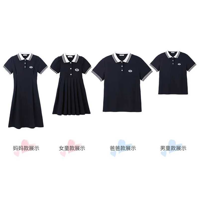 Family Matching Set Polo Shirt Womens Shirt Dress Couple Set Dress T-shirt Summer Mothers Day Shorts Gift S2548