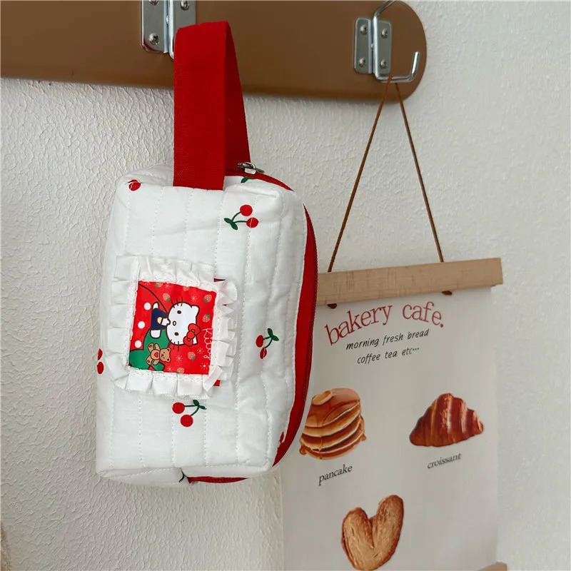 Cute ladies large capacity cat makeup bag Instagram travel portable toilet 250408