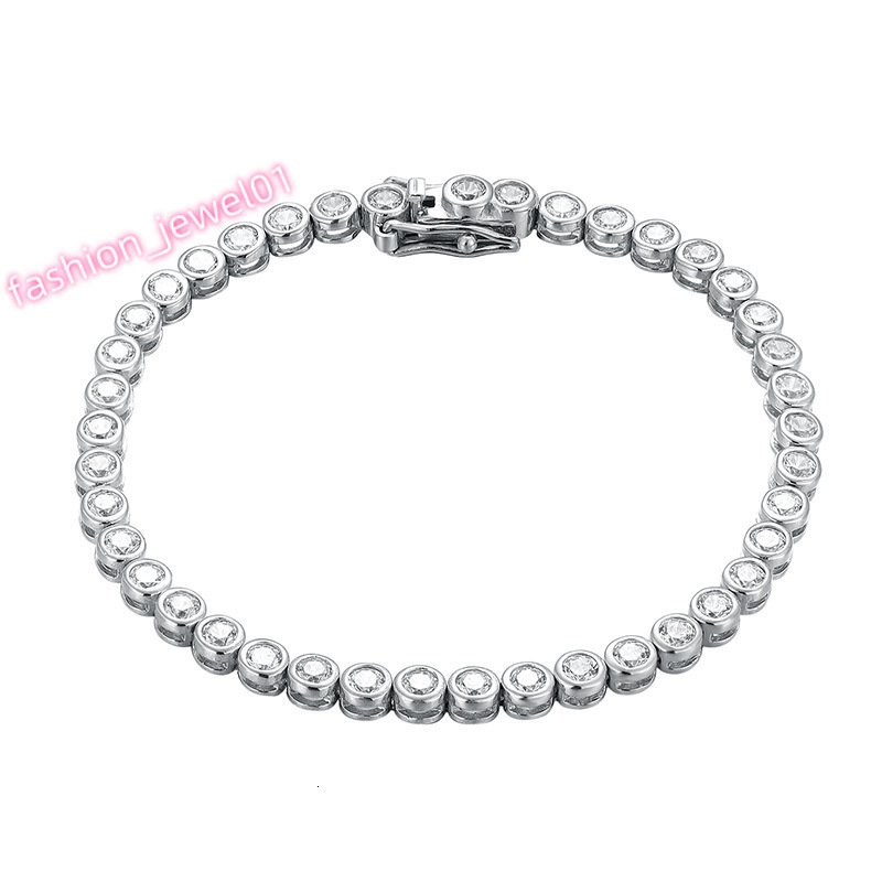3mm10 Points Bubble Diamond Bracelet Womens Sterling Silver Ins Special-Interest Design Simple Tennis Bracelet