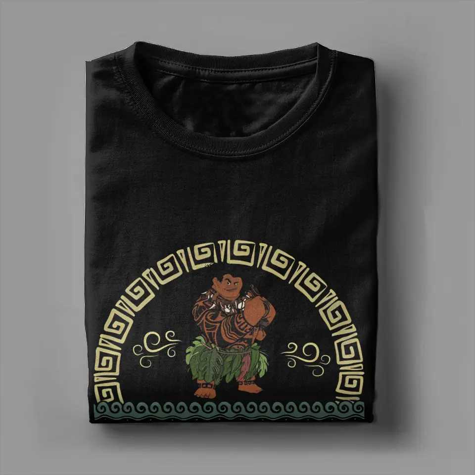 Interesting Moana Maui Strong T-shirt Mens Cotton Retro T-shirt Crew Collar Just an Ordinary Half Dad T-shirt Short Sleeve Clothing GiftXJ250409