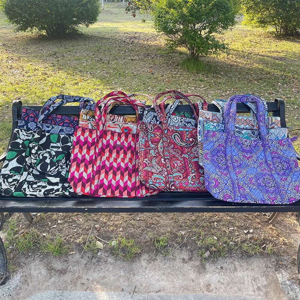 VB Cotton Environmentally Friendly Printed Shoulder Handbag Large Capacity Foldable Soft Bag