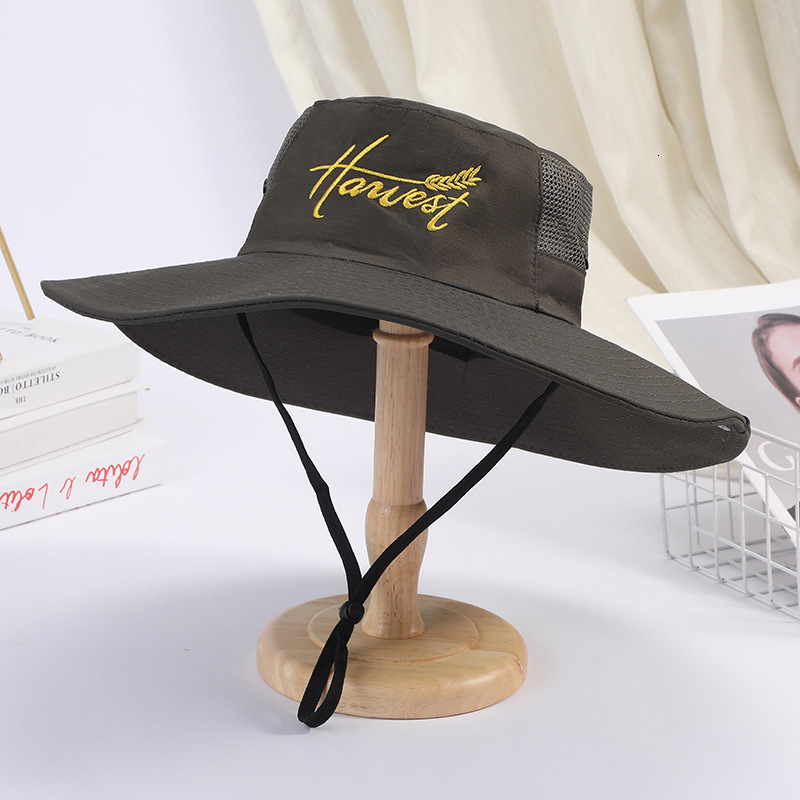 Wide edge breathable outdoor hiking sun hat for men fisherman style camping sun hat for couples simple sun hat 230822