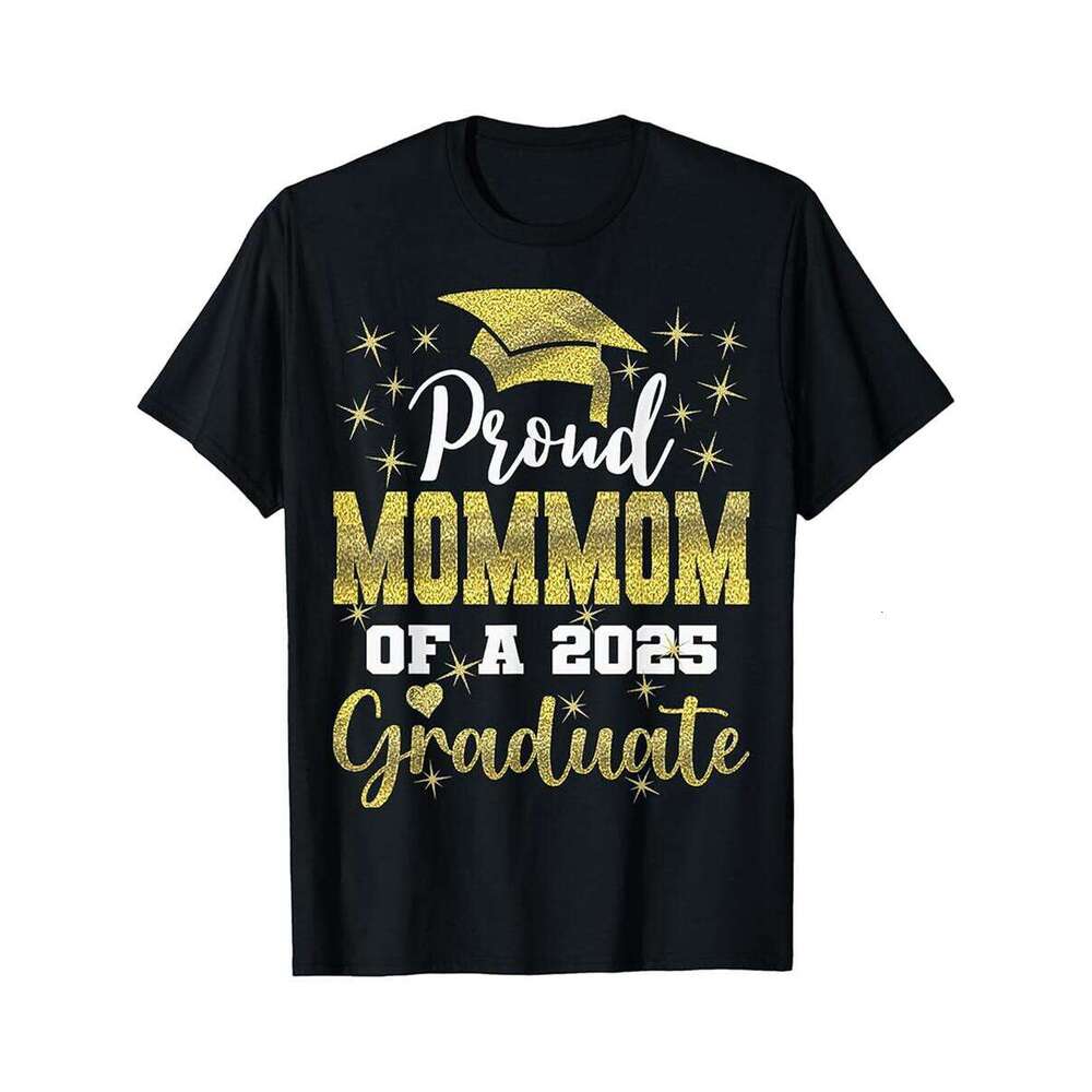 Designer T shirt Super Proud Mommy of 2025 Graduate Awesome Family College Grad - 220g Tshits