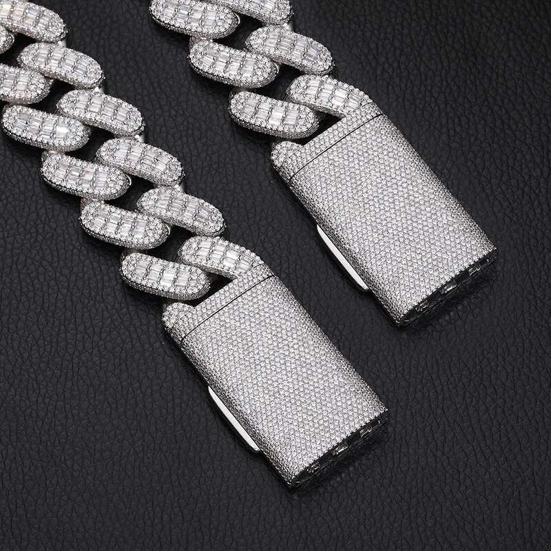 28mm Big Heavy Hip Hop 5A+ CZ Stone Paved Bling Iced Out Solid Round Cuban Miami Link Chain Necklaces for Men Rapper Jewelry