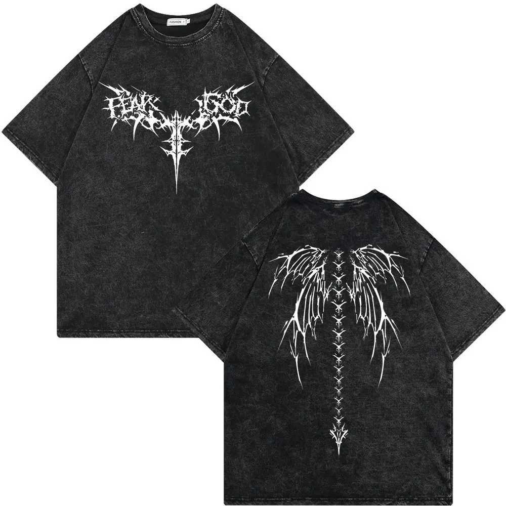 Retro washed old skeleton gym pump cover T-shirt for men oversized T-shirt for men fun fitness sports T-shirt for menXJ250409