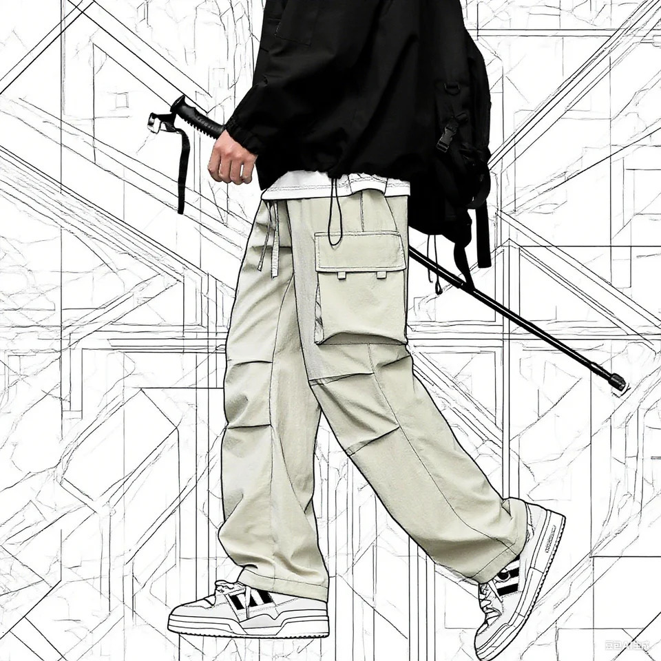 Paratroopers Pants Workers Mens Summer Skin American Straight Casual Cold Sports Big Pocket 251030