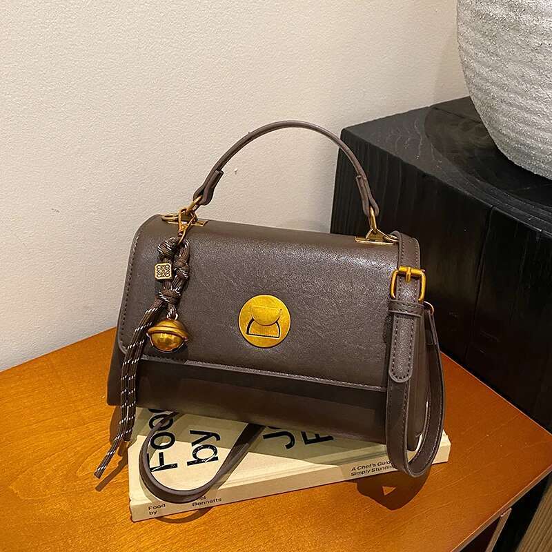 Fashion Women Leather Handbag Vintage Tote Bags Solid Trend Wild Women S Square Shoulder Bag For Ladies