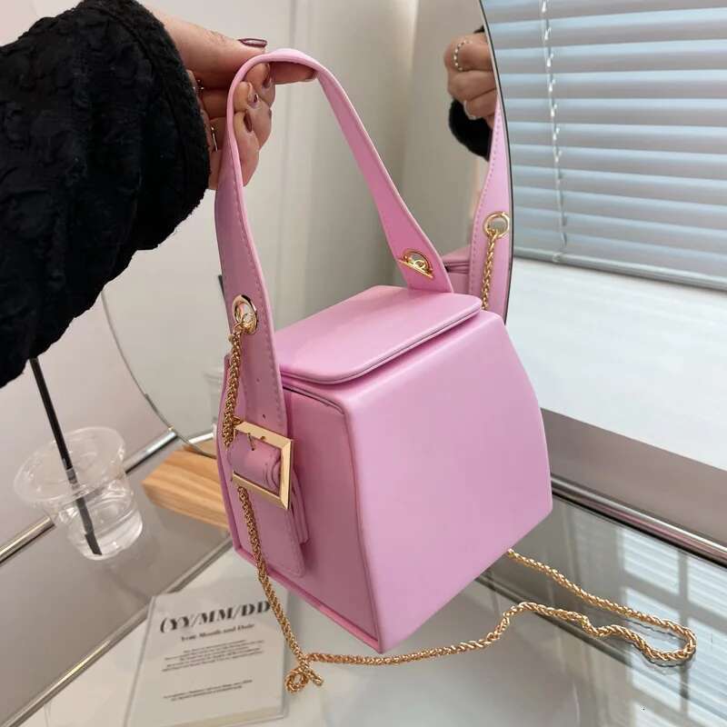 Fashion Leather Small Shoulder Crossbody Women's Square Box Handbag 2023 Daily Commute Bag Party Wedding Clutch Purse