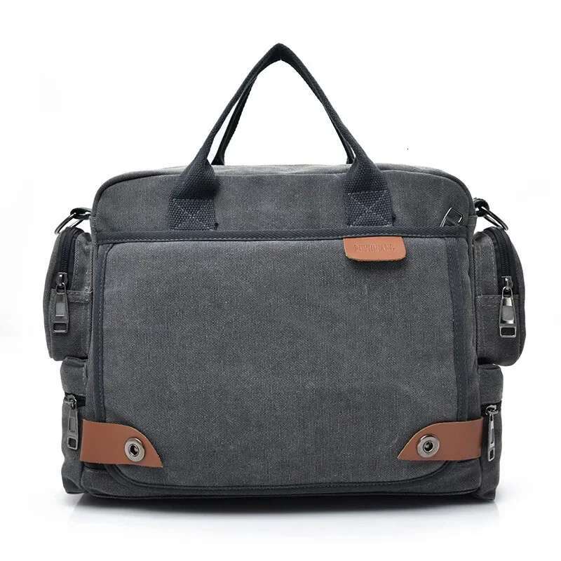 Men Handbag Multi-Function Men Shoulder Business Casual Crossbody Messenger Travel Bags Canvas Bag Wt604