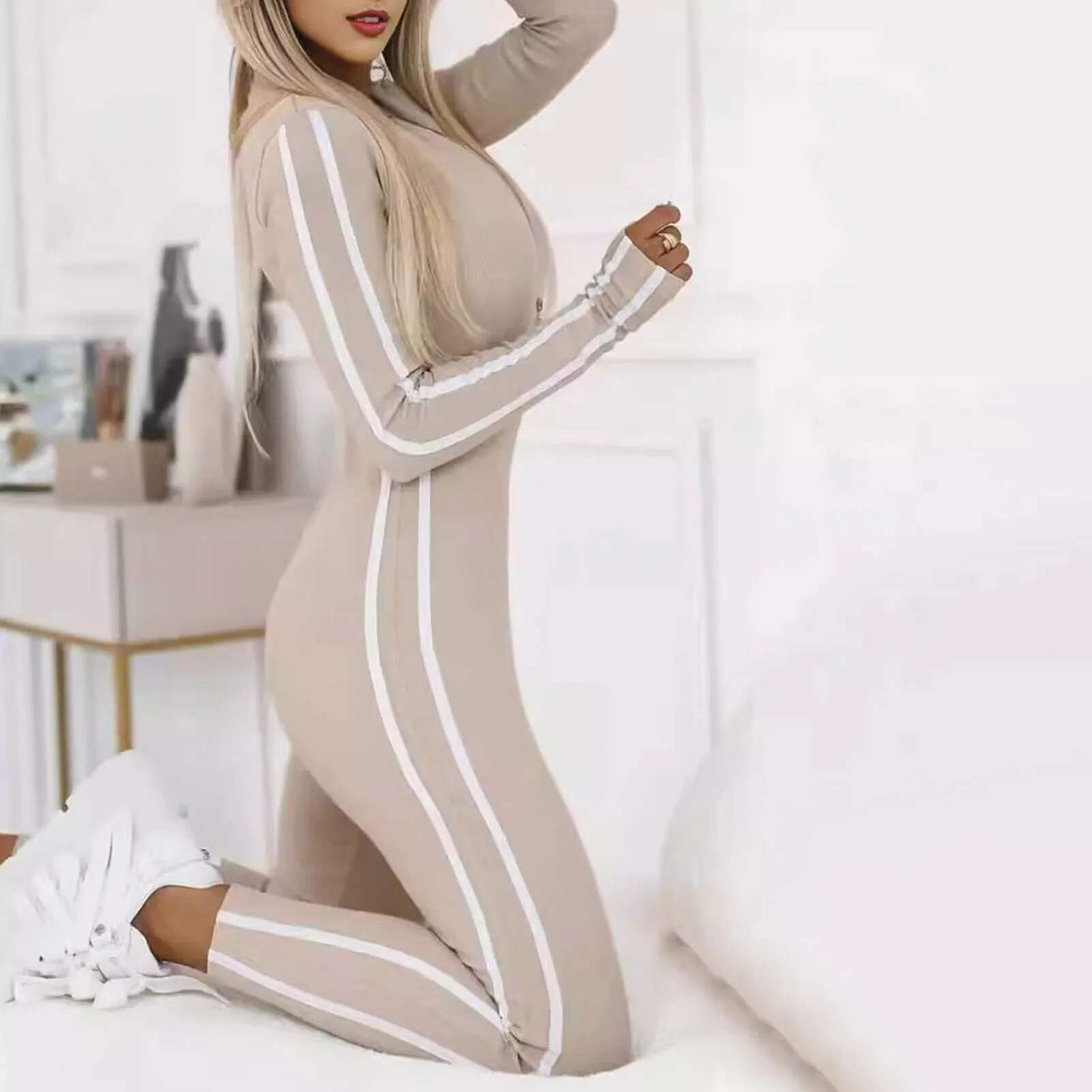 Yoga Set Women's Jumpsuits One-Piece Suit Zipper Short Sleeve Gym Push Up Workout Clothes Fiess Bodysuit Sportswear Tracksuit
