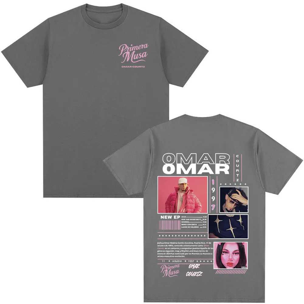 Omar Courtz Primera Musa Album Tour Merch T-shirt Mens Hip Hop Fashion T-shirt Casual Cotton Short Sleeve T-shirtXJ250409