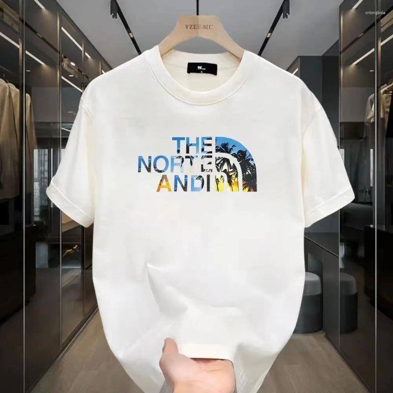 Mens Tracksuits Cotton Spring/Summer Trendy Womens Printed Fashion Versatile Round Neck Short Sleeve T-shirt