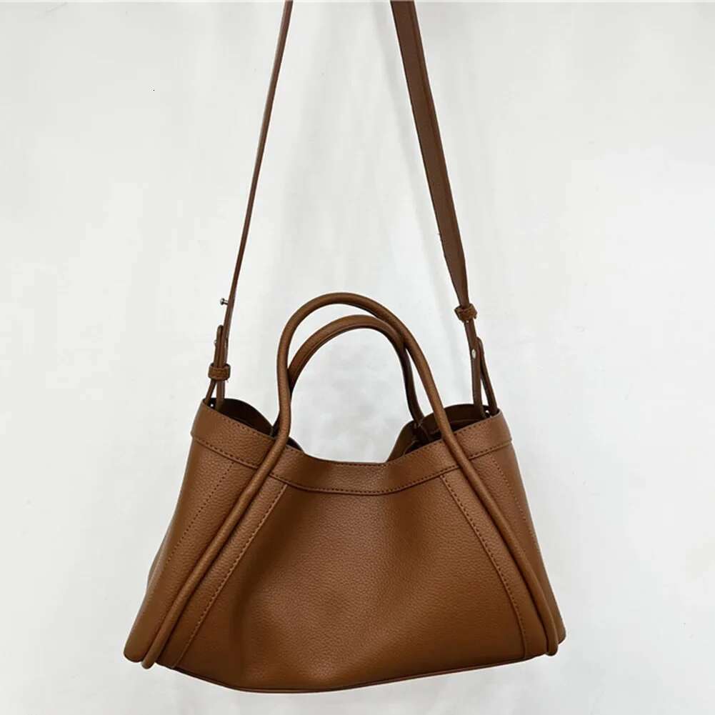 Leather Tote And Pouch Women Large Capacity Shoulder Handbag Casual Crossbody Clutch Commuting Bag