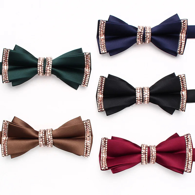 Formal Business Mens Diamond Bow Fashion Wedding Grooms Mens Fashion Version Bow 250407