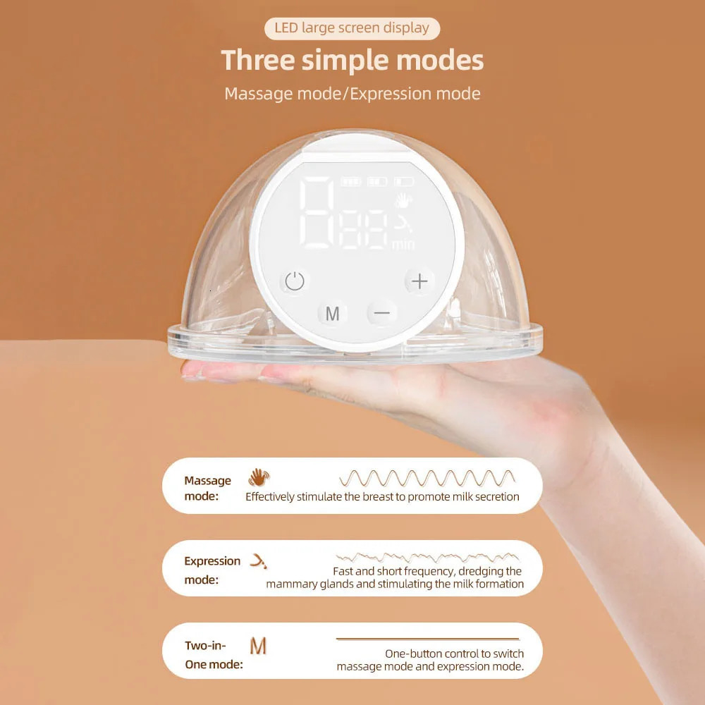 Wearable Wireless Pump with Comfortable 3 Modes 9 Levels Hands Free Electric Pump Breastfeeding Milk Collector 250403