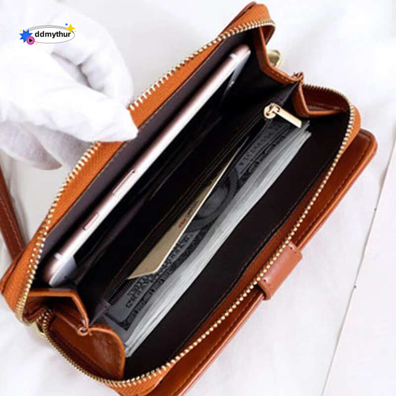 Women Vintage Pu Leather Ladies Purses Fashion Zipper Women's Wallet Money Coin Card Holder Female Long Clutch Purse ddmythur