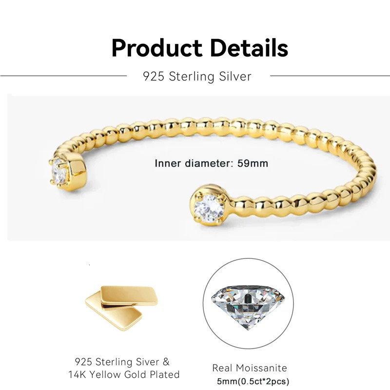 Lnngy Bead Bracelet Exquisite Adjustable Cuff Bracelets For Women Girls 925 Sterling Silver Hand Chain Jewelry Gift 250408