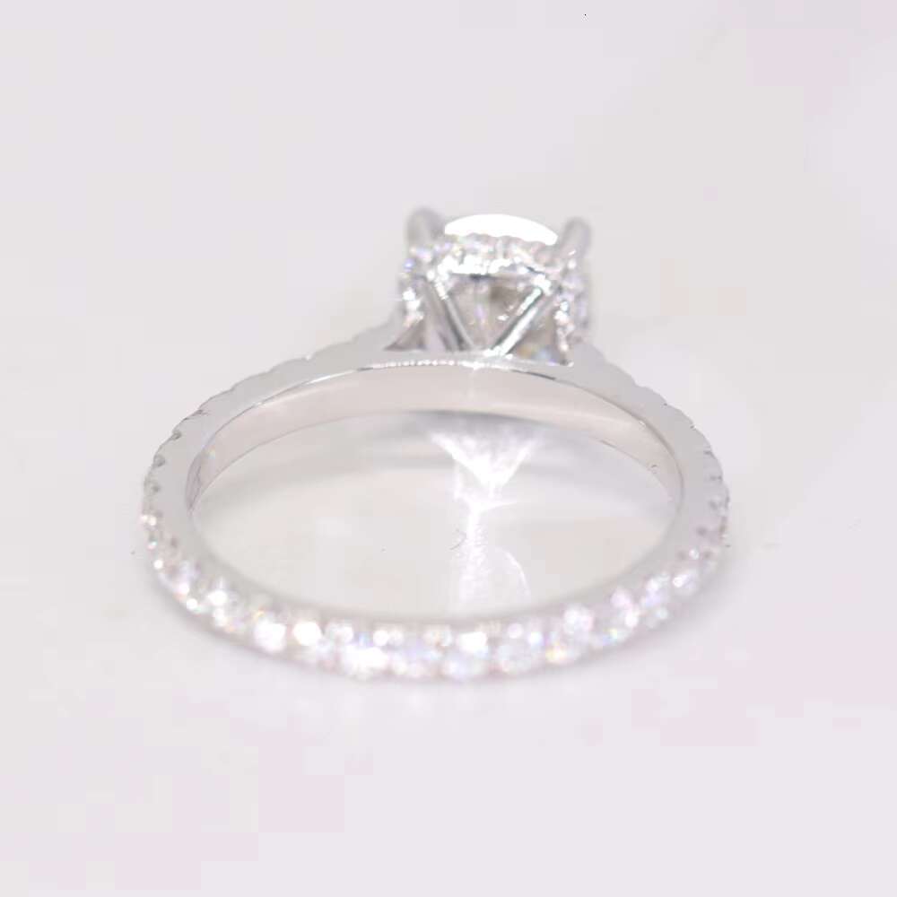 Rswimming Phone Pouchr VVS1 Moissanite Diamond 1.5CT St Case White 18K Rings 1 Piece Romantic 18k Gold Gemstone Rings Ice Cut