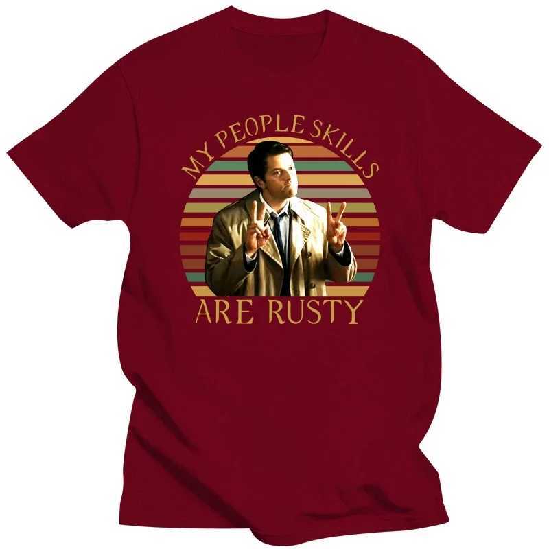 The supernatural skills of my people are T-shirts mens cotton T-shirts short sLeeves interesting TV Castile T-shirts and T-shirtsXJ250409