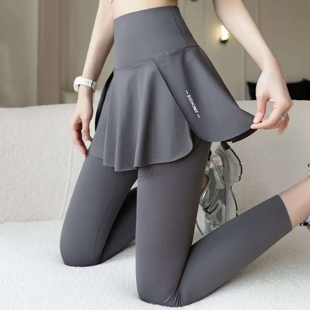 Workout Sets Womens Seamless Sportswear Shock-proof Sport Bra High Waist Gym Leggings Tennis Skirt Yoga Pants