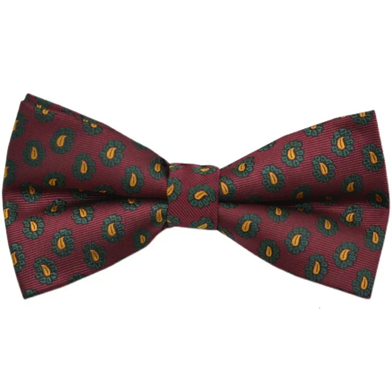 Bow tie mens wedding double groom retro formal dress shirt pattern 250407