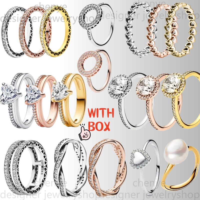 rings designer ring for women gold ring waterproof and colorfast heart-shaped ring with box suitable for Christmas and Valentine's Day Men's rose gold rings