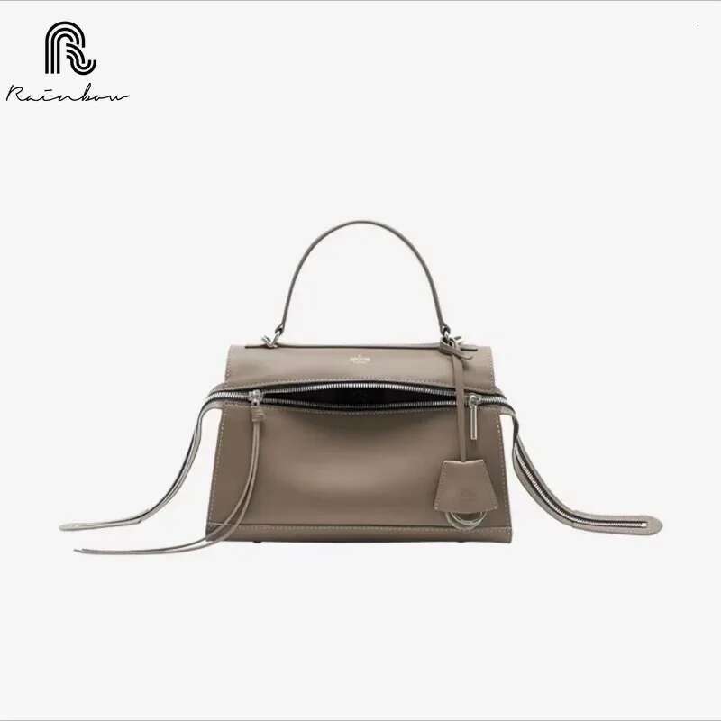 RAINBOW Fashion New High-Quality Leather Handbag For Women Simple Versatile Single Shoulder Crossbody Bag Trendy Sizes