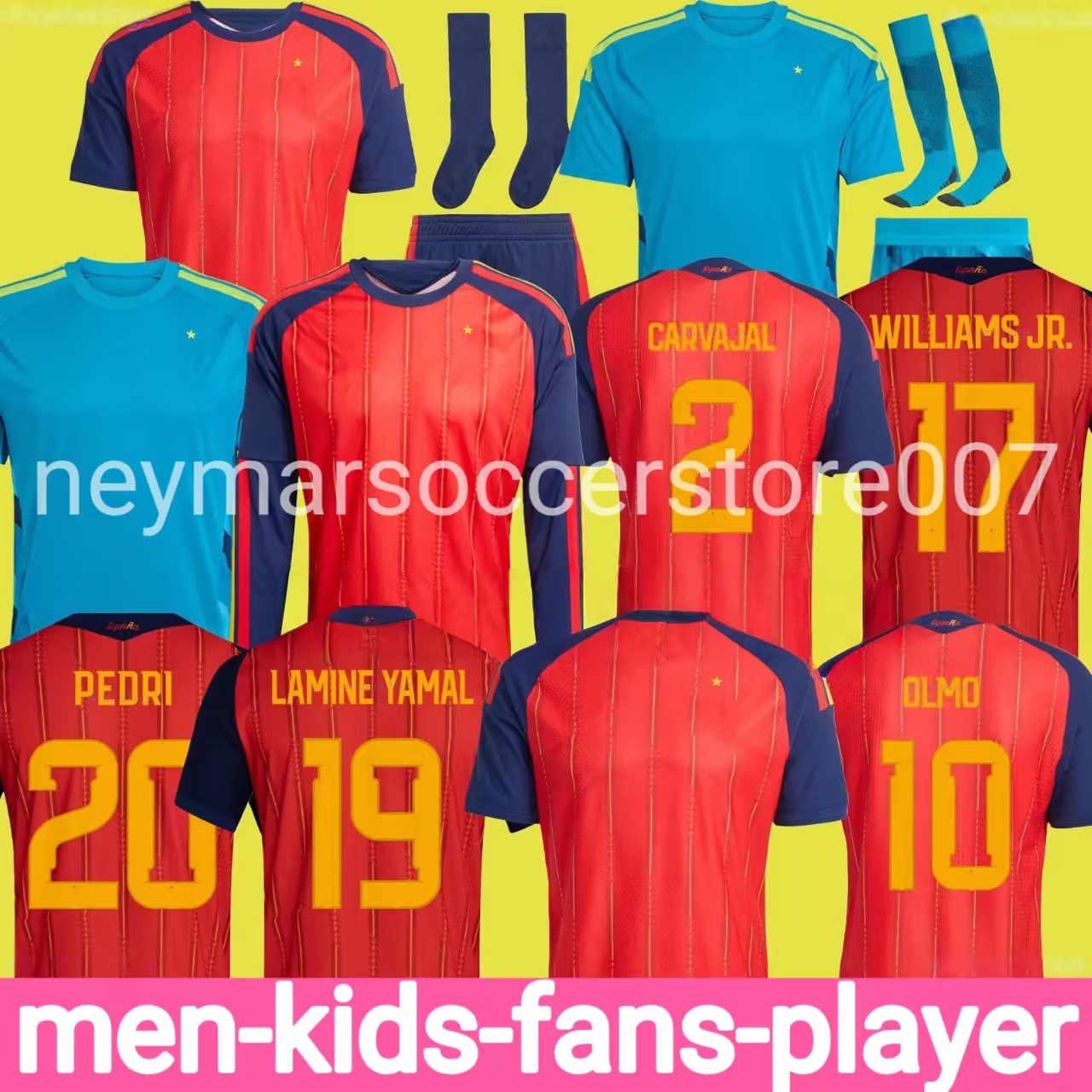 26 27 Spain jersey football jersey national team uniform Ferran Canales Ansu Fati Koke Asnsio Asla Pedri Morata Morata childrens kit mens football shirt
