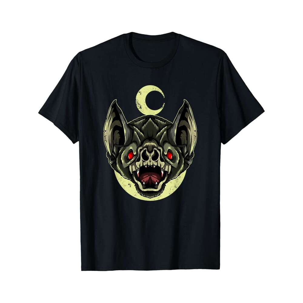 Designer T shirt Vampire Bat Shirt Creepy Halloween Bat Gothic Bat Lover - 220g Tshits