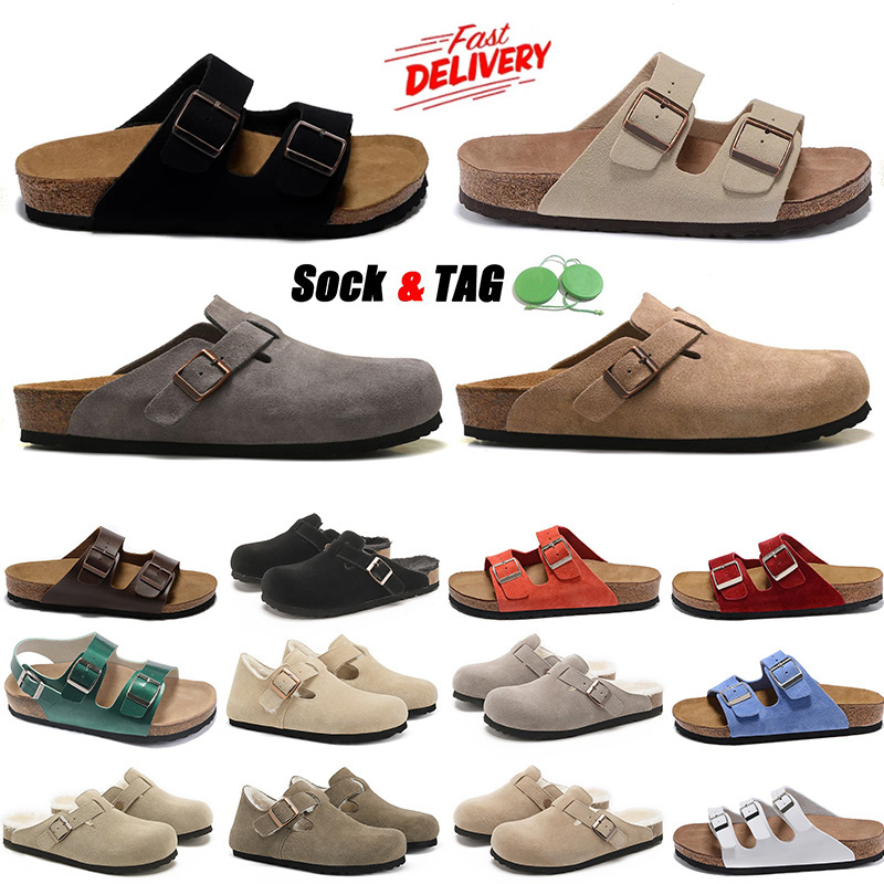 Designer Sandals Clogs Men Womens Platform Slippers Sliders Outdoor Buckle Strap flats cork Casual Shoes Arizona Mules Sandales Mocha Leather Sandels