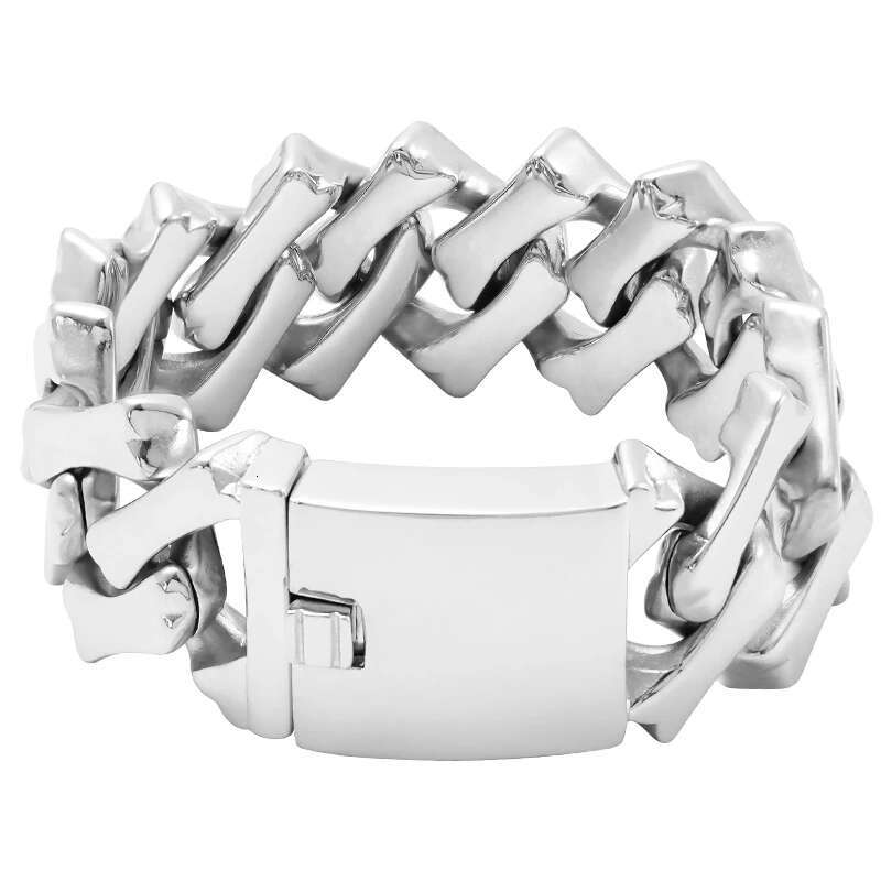 NEW Big Chunky Cuban Link Chain Bracelet For Men Women Hiphop Heavy Stainless Steel Shiny Gold Color Bracelets
