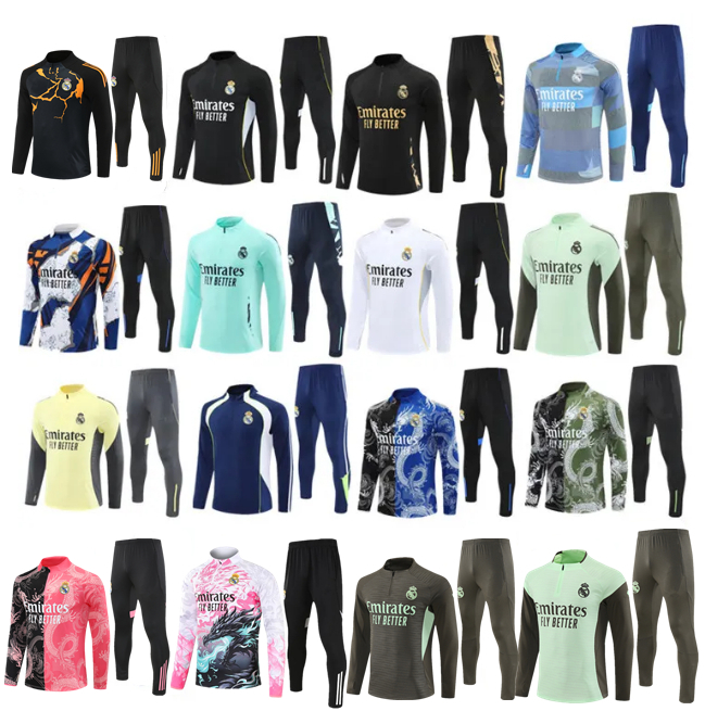 2025 2026 BELLINGHAM RealEs MadridEs tracksuit training suit top pants VINI JR 25/26/27 MBEPPA Long Sleeves men kids football sportswear chandal futbol survetement