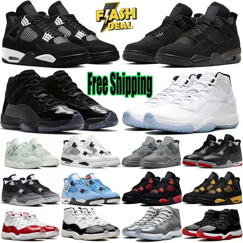Basketball Shoes For Men Women Sneakers Black Cats White Thunder Military Blue Bred Cool Grey Mens Outdoor Sports Trainers shoes
