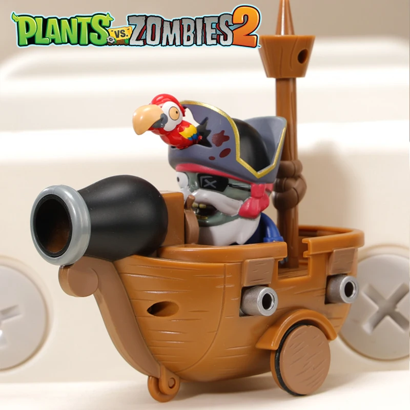 Plants Vs Zombies 2 Licensed Pirate Ship Zombie Pull-Back Vehicle Battle Set Bulk Stock - Action Figure Collectible Toy with Combat Game Interactive P