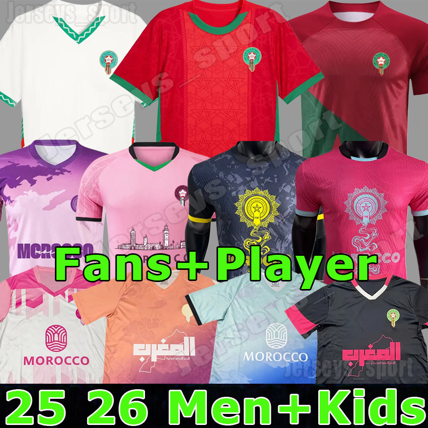 XXXL 4XL 25 26 Retro morocco Soccer Jerseys 1994 95 98 Long sleeve Men Uniforms 2025 Africa MAAMMA EL KAABI BEN SEGHIR RAHIMI Player Version Kids Kits football shirts