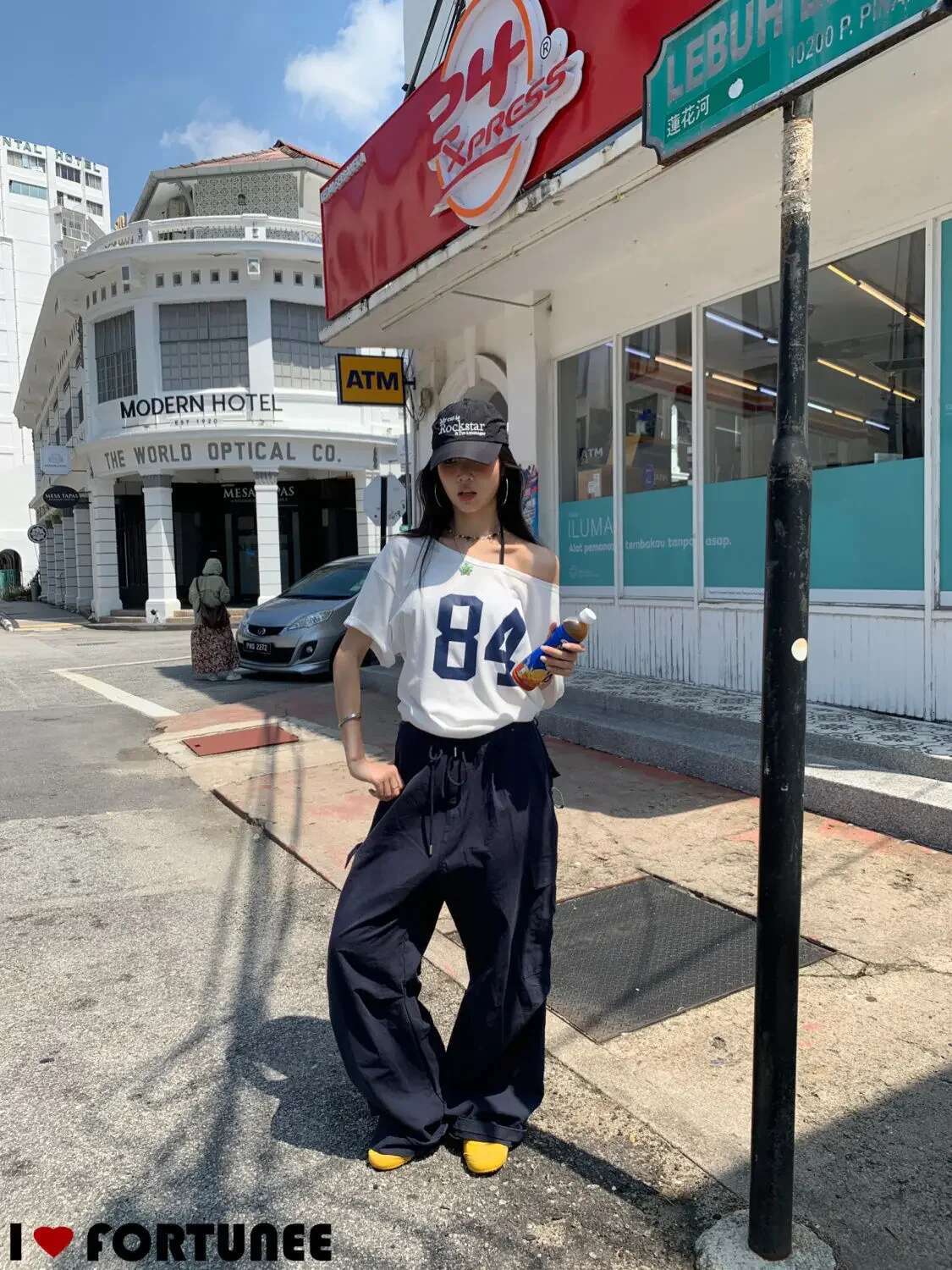 84 Print Short Sleeve One Shoulder T-shirt Street Style Tee Vintage Streetwear Y2K Tops Women Korean Summer White T Shirt